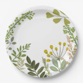 Zomerfeest in de immergroene tuin papieren bordje (Voorkant)