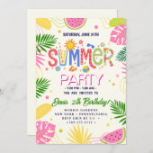 Zomerfeest Kaart (Voorkant / Achterkant)