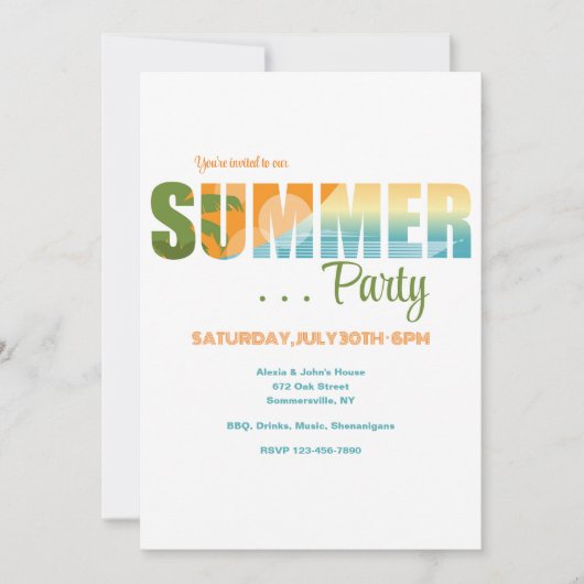 Zomerfeest Kaart (Voorkant)