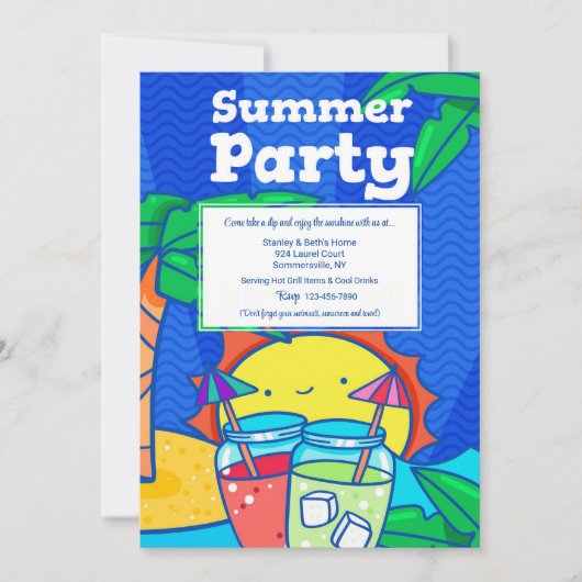 Zomerfeest Kaart (Voorkant)