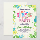 Zomerfeest Kaart (Voorkant / Achterkant)