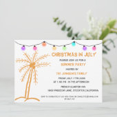 Zomerfeest Kerst in juli Kaart (Staand voorkant)