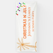 Zomerfeest Kerst in juli Spandoek (Verticaal)