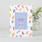 Zomerfeest kinderen verjaardagsuitnodiging kaart (Staand voorkant)