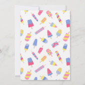 Zomerfeest kinderen verjaardagsuitnodiging kaart (Achterkant)