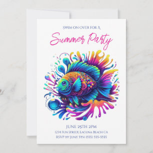 Zomerfeest - Kleurrijke vis Kaart
