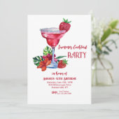 Zomerfeest met cocktails kaart (Staand voorkant)