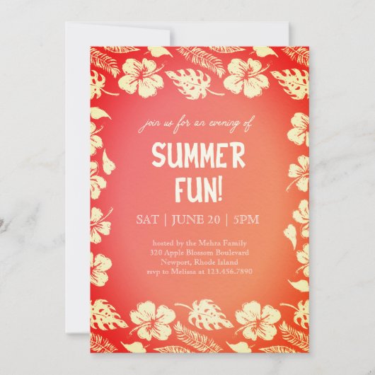 Zomerfeest met goede vibes en zonneschijn kaart (Voorkant)