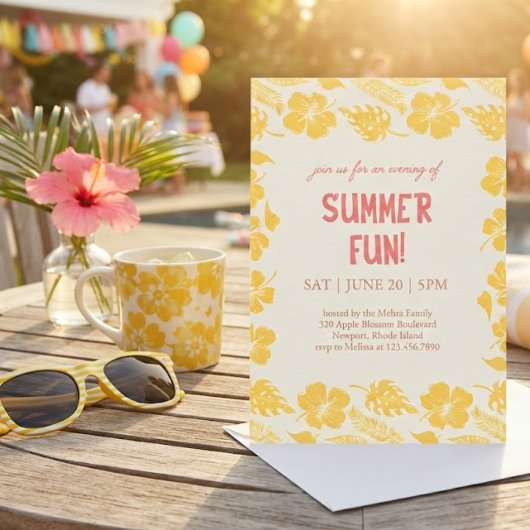 Zomerfeest met goede vibes en zonneschijn kaart
