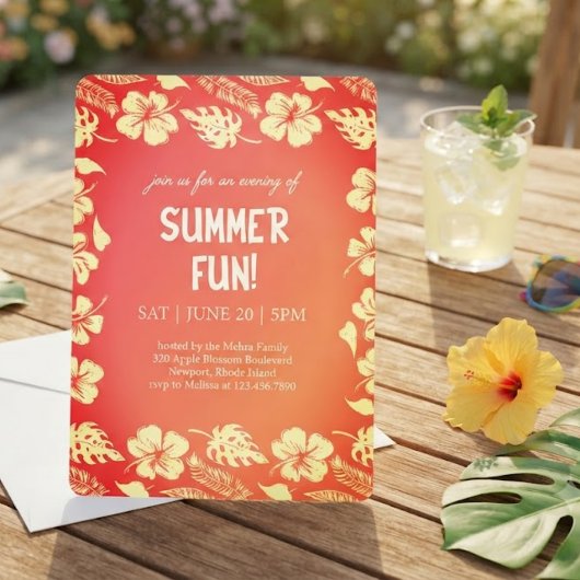 Zomerfeest met goede vibes en zonneschijn kaart