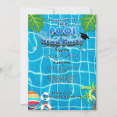 Zomerfeest Moderne pret Afstudeerfeest Tropisch Kaart (Voorkant)
