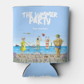 Zomerfeest op het strand blikjeskoeler (Voorkant)