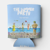 Zomerfeest op het strand blikjeskoeler (Achterkant)