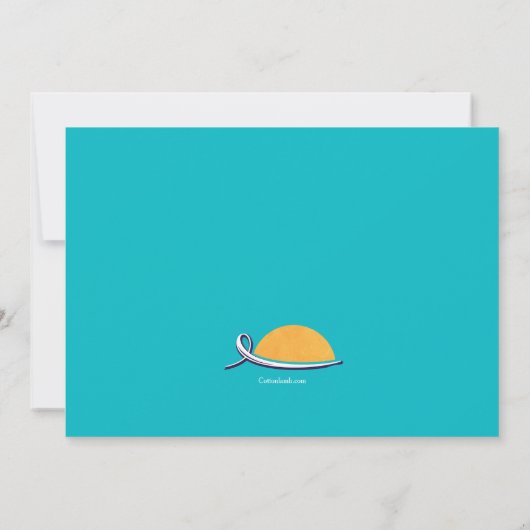 Zomerfeest op het strand uitnodiging (Achterkant)