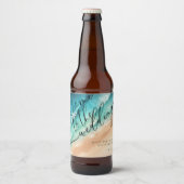 Zomerfeest op het strand Zeebruiloft Bier Etiket (Voorkant)