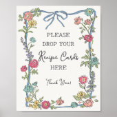 Zomerfeest Pastelkleurige Bloemen Recept Delen Poster (Voorkant)