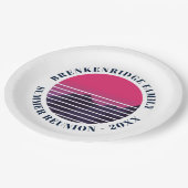 Zomerfeest Retro Sunset Bergen Custom Papieren Bordje (Gekanteld)