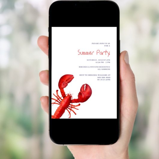 Zomerfeest rode kreeft kaart