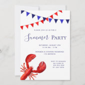 Zomerfeest rode kreeft strand buiten kaart (Voorkant)