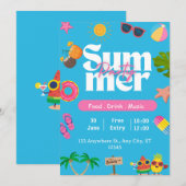 Zomerfeest Strand Kaart (Voorkant / Achterkant)