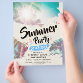 Zomerfeest / strandfeest (sjabloon) flyer (Hand)