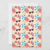 zomerfeest | Strandverjaardagsfeestje Kaart (Achterkant)