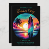 Zomerfeest- Sunset Surfboard Vibes- Kaart (Voorkant / Achterkant)