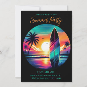 Zomerfeest- Sunset Surfboard Vibes- Kaart