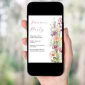 Zomerfeest tuin bloemen roze paarse kaart