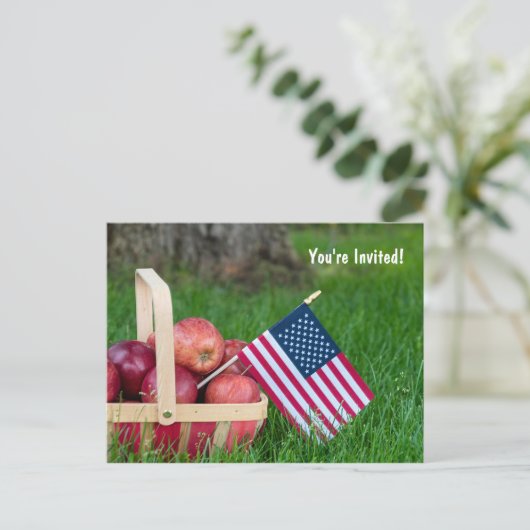 Zomerfeest uitnodigen briefkaart (Staand voorkant)