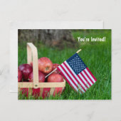 Zomerfeest uitnodigen briefkaart (Voorkant / Achterkant)