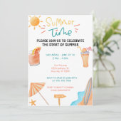 Zomerfeest Uitnodiging (Staand voorkant)