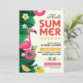 Zomerfeest Uitnodiging Flyer Sjabloon (Staand voorkant)