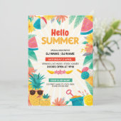 Zomerfeest Uitnodiging Flyer Sjabloon (Staand voorkant)