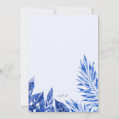 Zomerfeest uitnodiging in blauw (Achterkant)