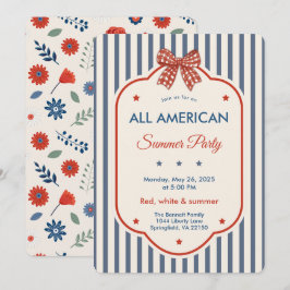 Zomerfeest Uitnodiging in Vintage Americana Stijl