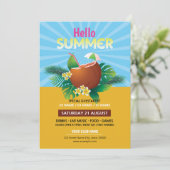 Zomerfeest Uitnodiging Sjabloon (Staand voorkant)