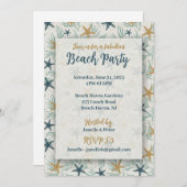 Zomerfeest uitnodiging strand (Voorkant / Achterkant)