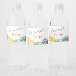 Zomerfeest Waterfles Label Etiket
