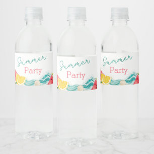 Zomerfeest Waterfles Label Etiket