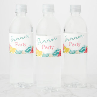 Zomerfeest Waterfles Label Etiket