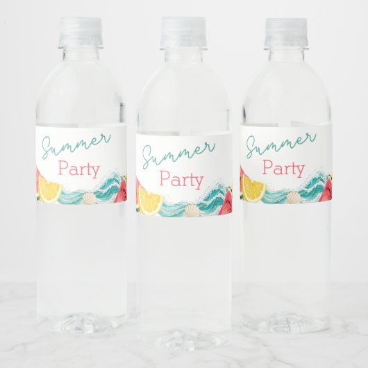 Zomerfeest Waterfles Label Etiket (Flessen)