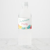Zomerfeest Waterfles Label Etiket (Voorkant)