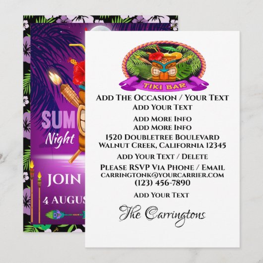 Zomerfeest - Zie Achterzijde Kaart (Voorkant / Achterkant)