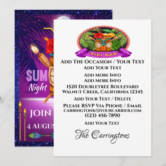 Zomerfeest - Zie Achterzijde Kaart (Voorkant / Achterkant)