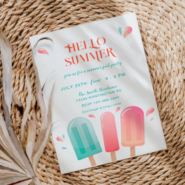 Zomerfeest Zwembad Achtertuin BBQ Borrel Kaart