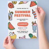 Zomerfestivalfeest, kinder festivalzomerfeest flyer (Hand)