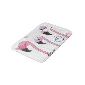 Zomerflamingo: strandillustratie. badmat (Gekanteld)