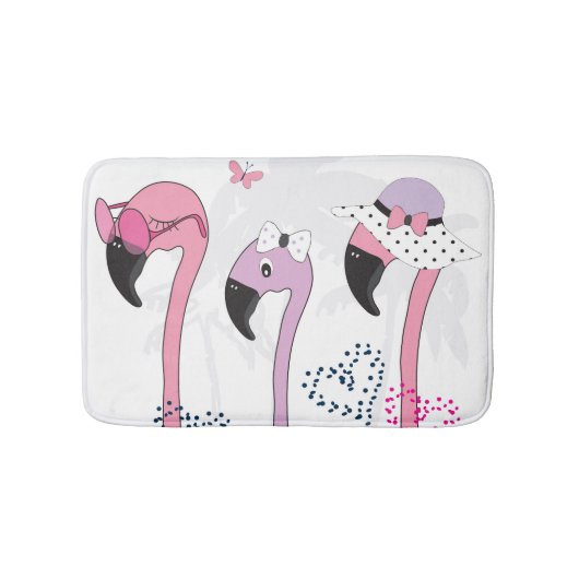 Zomerflamingo: strandillustratie. badmat (Voorkant)