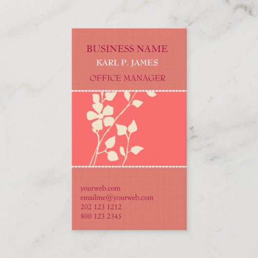  zomerFloral Visitekaartje (Voorkant)